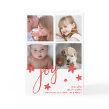 Cute Photo Collage Red Joy jul