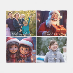 Cute Photo Family Fleecefilt