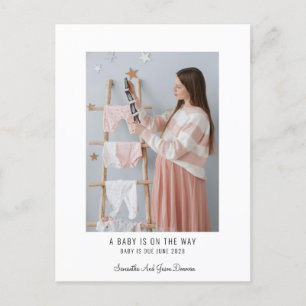 Cute Photo Gravid Meddelande Vykort