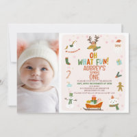 Cute Photo Oh Vilken Roligt jul 1:a födelsedag