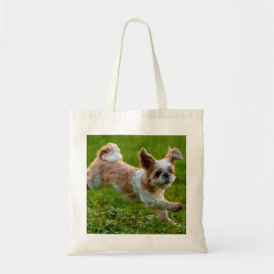 Cute Photo Running Shih Tzu Hund Tygkasse