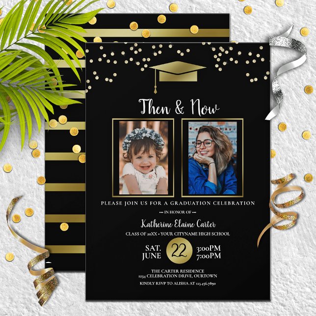 Cute Photo Template Grad Party-inbjudningar Inbjudningar (Skapare uppladdad)