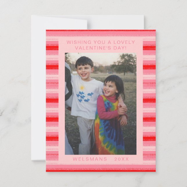 Cute Photo Valentines day Card Julkort (Framsida)