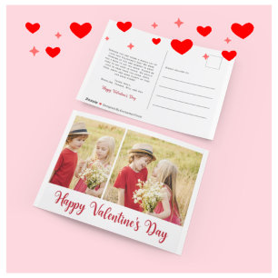 Cute Photo Valentines day-penselskript Vykort