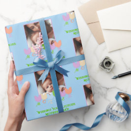 Cute Photo Vår Tulips, Mors dag Önskemål Presentpapper