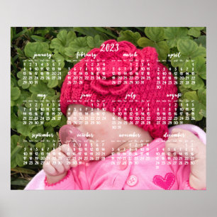 Cute Photo Yarly Calendar 2023 Poster