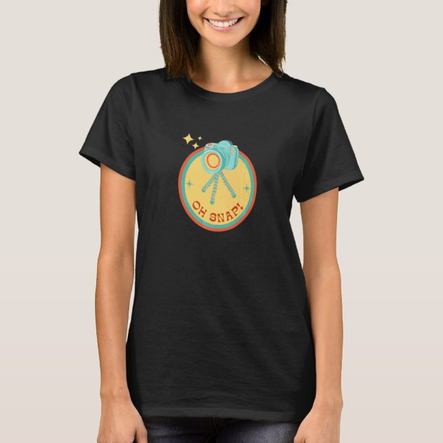 Cute Photography Oh Snap T Shirt (Framsida)