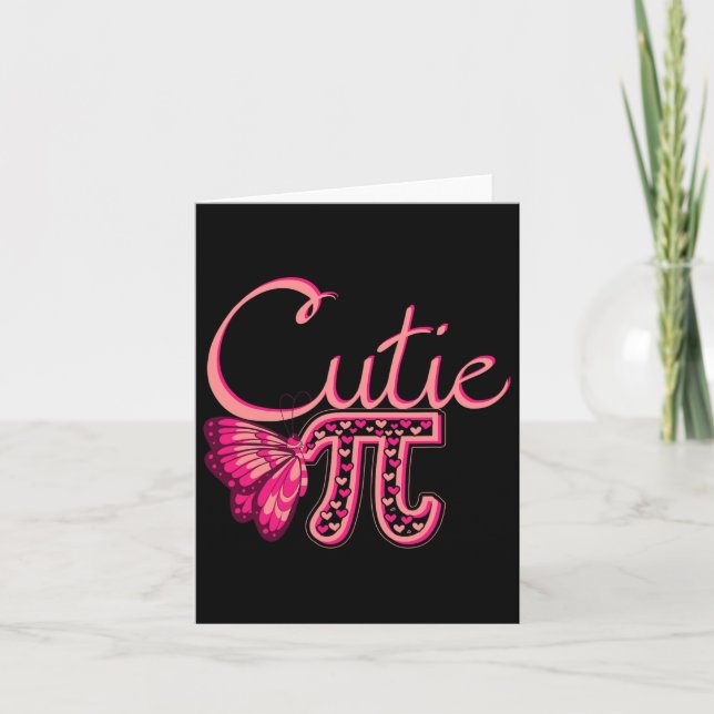 Cute Pi Butterfly Math Helgdag Mathematics Funny P Kort (Framsida)