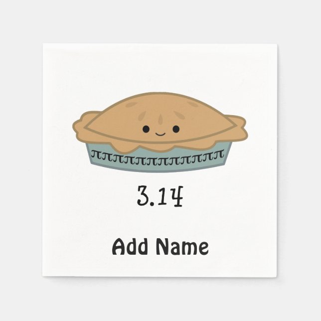Cute Pi-dagen 3.14 Pappersservett (Framsidan)