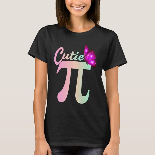 Cute Pi Day Math Day Teacher Women girls Cutie Pi  T Shirt (Framsida)