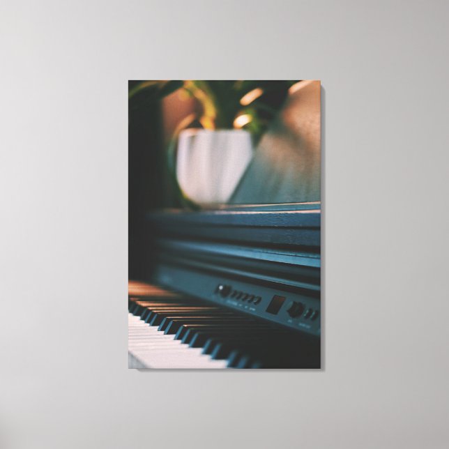 Cute Piano Artwork Canvastryck (Framsida)