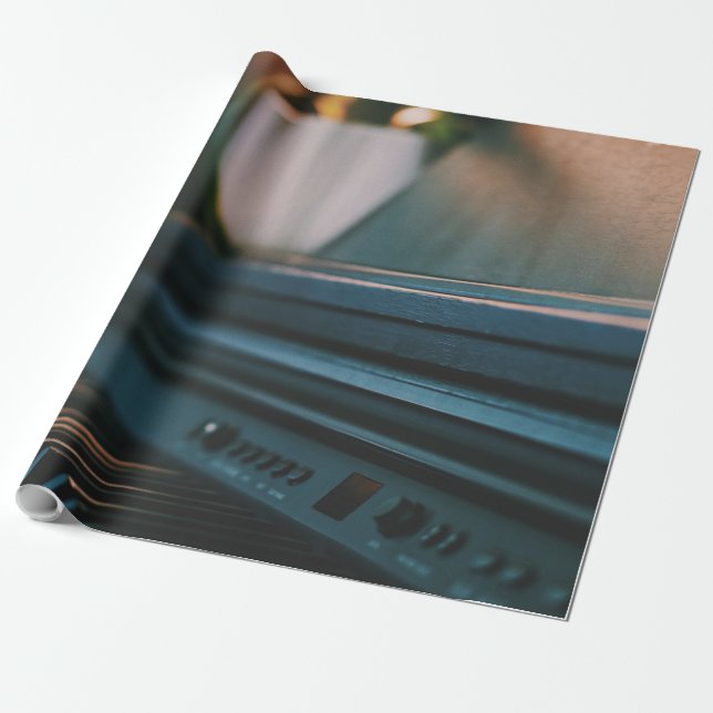 Cute Piano Artwork Presentpapper (Utrullad)