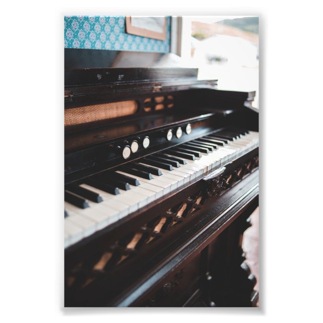 Cute Piano Design Fototryck (Framsidan)