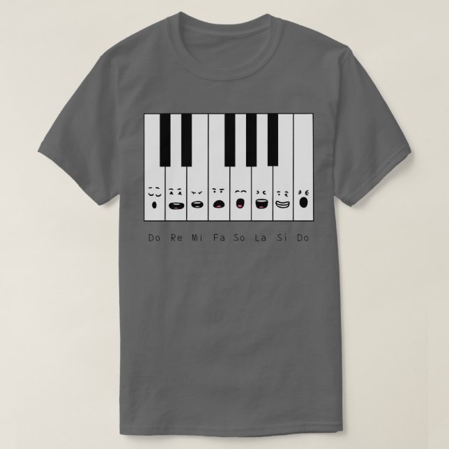 Cute Piano Notes T Shirt (Design framsida)
