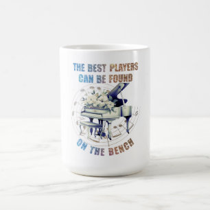 Cute Piano Player Best on Bench Quote Kaffemugg