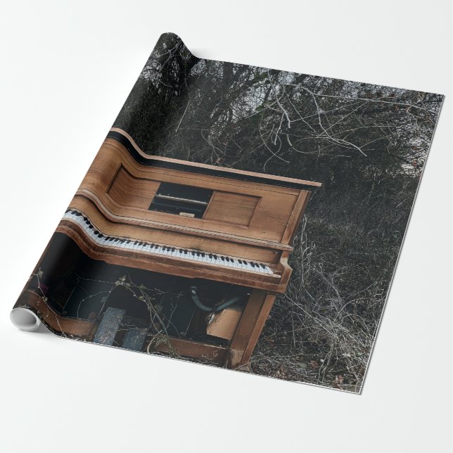 Cute Piano Presentpapper (Utrullad)