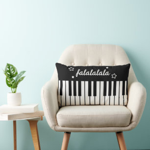 Cute Piano Tangentbord Falalalala Music Lumbarkudde