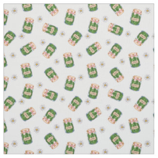Cute Pickle Burk & Daisy Seamless Mönster Fabric Tyg