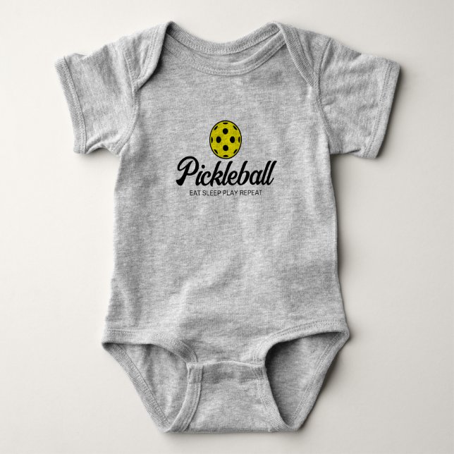 Cute-pickleball-hoppdräkt för nyfödd bebis t shirt (Framsida)