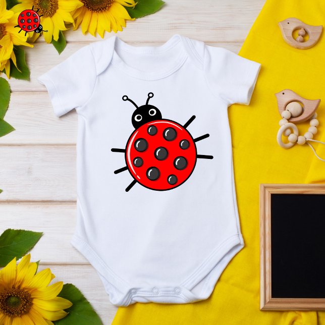 🐞 🐞 Cute pickleball ladybird Baby Bodykostdräkt T Shirt (Skapare uppladdad)