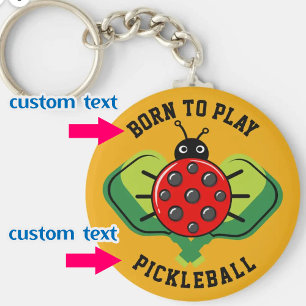 🐞 Cute pickleball ladybug Nyckelring