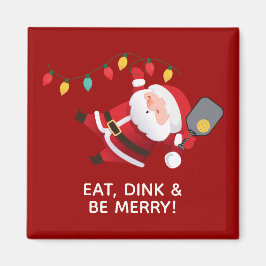 Cute Pickleball Santa Red jul Magnet
