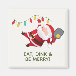 Cute Pickleball Santa White-jul Magnet