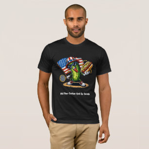 Cute Pickleball-spelare med USA flagga Sports Älsk T Shirt