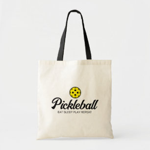 Cute-pickleball till påsgåva till spelare och fläk tygkasse
