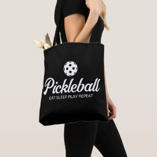 Cute-pickleball till påsgåva till spelare och fläk tygkasse