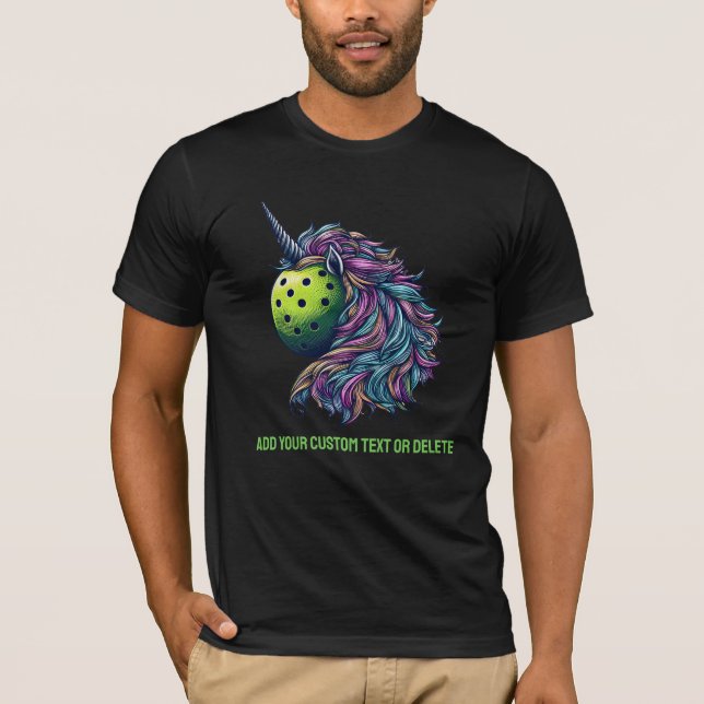 Cute Pickleball Unicorn Unicorn Pickleballer T Shirt (Framsida)
