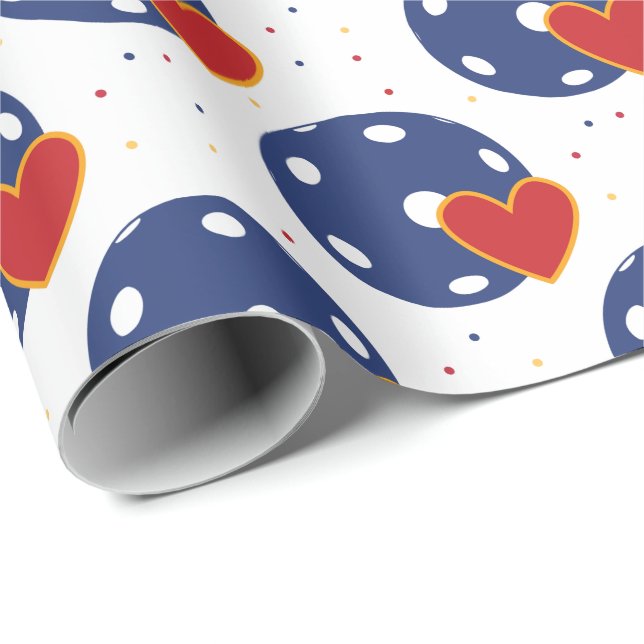 Cute-picklebollar med små hjärtan presentpapper (Rullad Hörn)