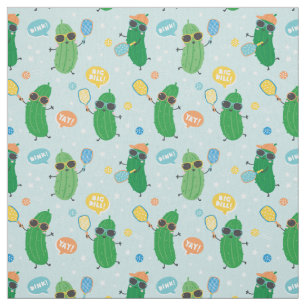 Cute Pickles spelar Pickleball Tyg