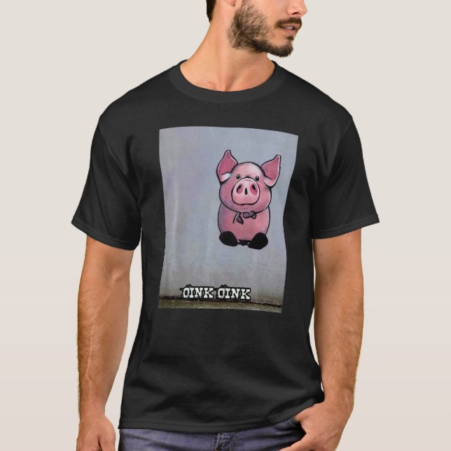 Cute Pig Piggie Oink Oink  1 T Shirt (Framsida)