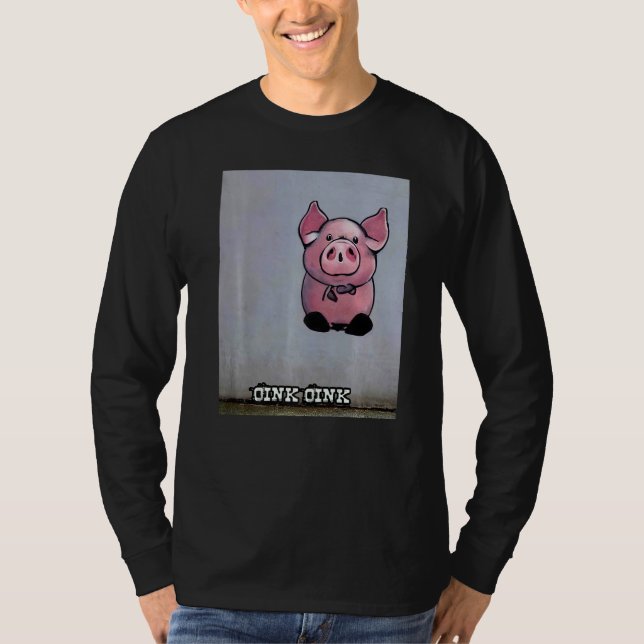 Cute Pig Piggie Oink Oink  1 T Shirt (Framsida)
