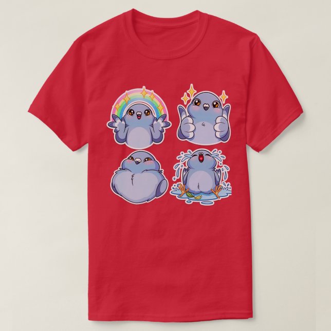 Cute Pigeon 12 T Shirt (Design framsida)