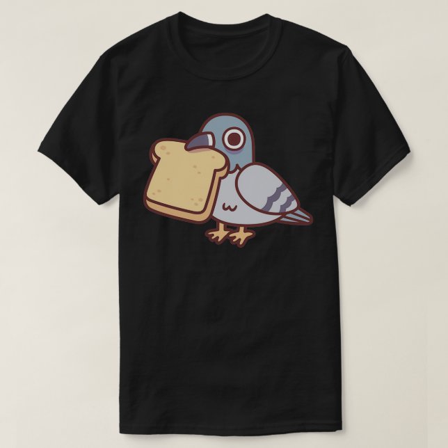 Cute Pigeon med stativ T Shirt (Design framsida)