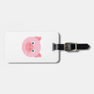 Cute pigg ansikte bagagebricka