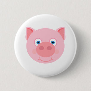 Cute pigg ansikte knapp