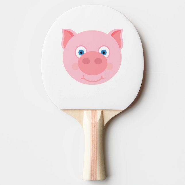 Cute pigg ansikte pingisracket (Framsidan)