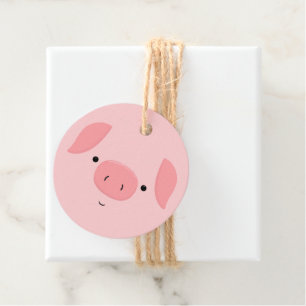 Cute Piggy Gåvor Etiketter