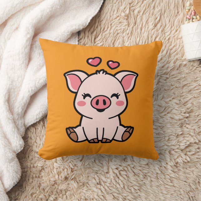 Cute Piggy Kudde (Filt)
