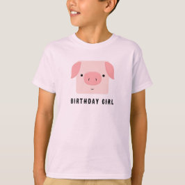 Cute Piggy Rosa Birthday Girl T Shirt