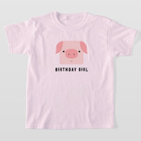 Cute Piggy Rosa Birthday Girl