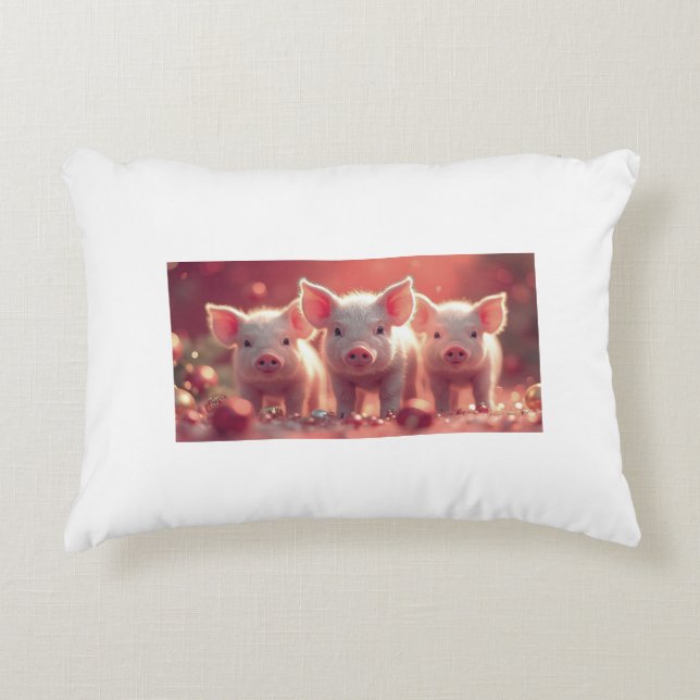Cute Piglet Dekorativ kudde - Soft and Mysigt Deco (Framsidan)