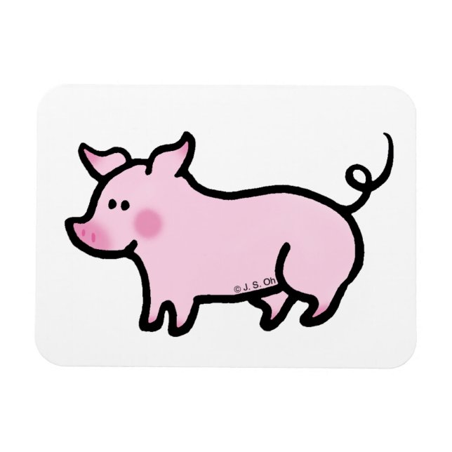 Cute piglet magnet (Horisontell)