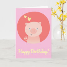 Cute Piglet - Personlig Barns födelsedag