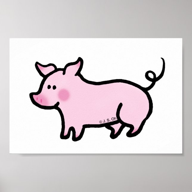 Cute piglet poster (Framsidan)