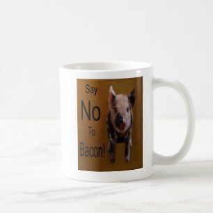 Cute Piglet "Säg nej till bacon" Kaffemugg