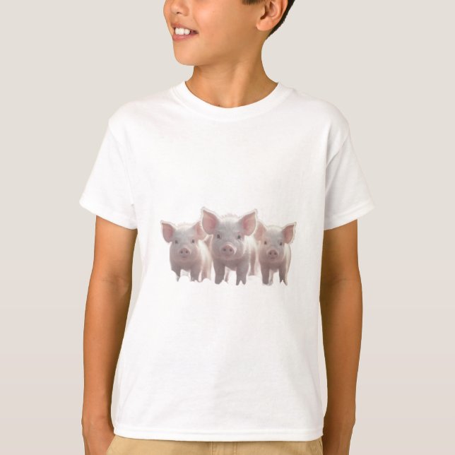 "Cute Piglet T-Shirt - Adekvat design för husdjur (Framsida)
